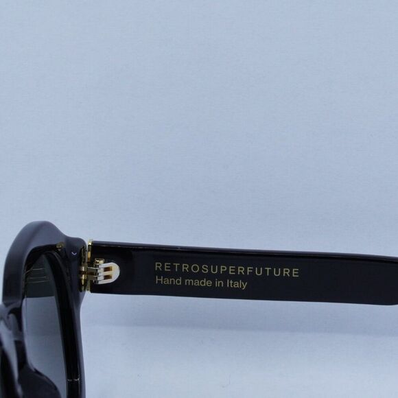 🕶️ New RetroSuperFuture SALUTO BLACK 9FP Sunglasses - Black Frame, Grey Lenses - Picture 6 of 11